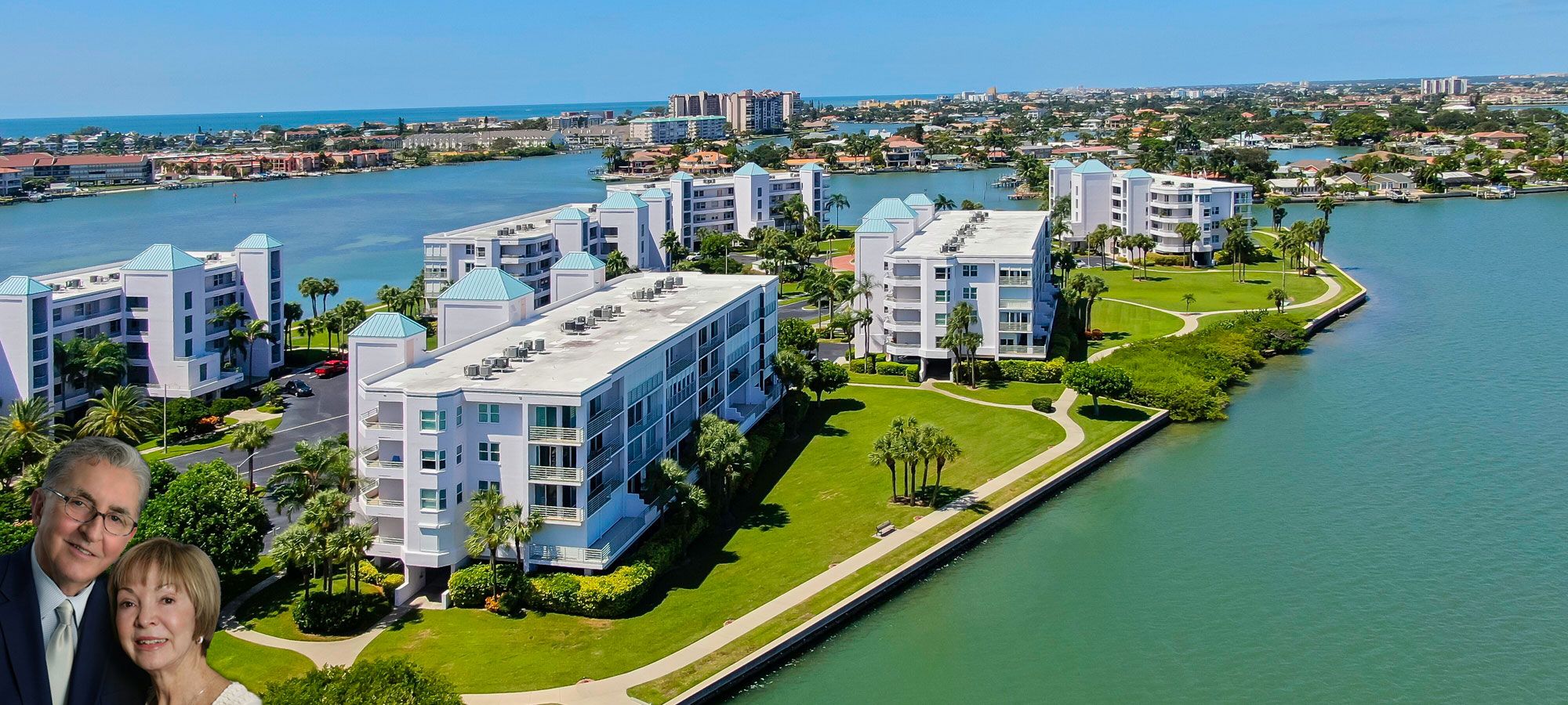 Distant Aerial View of HarbourSide Property